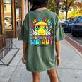 I Love You All Class Dismissed We Out Teacher Women's Oversized Comfort T-Shirt Back Print Moss