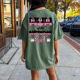 Mom And Dad Birthday Girl Mouse Family Matching Women's Oversized Comfort T-Shirt Back Print Moss