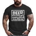 Barbecue Bourbon Fun Bbq Grill Meat Grilling Master Dad Men For Dad Big and Tall Men T-shirt