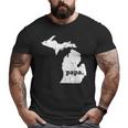 Best Papa MichiganGrandpa Big and Tall Men T-shirt