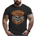 Biker Grandpa Man Myth Legend Fathers Day Grunge Motorcycle Big and Tall Men T-shirt