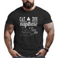 Cat And Dog Naptime Is My Happy Hour Classic Big and Tall Men T-shirt