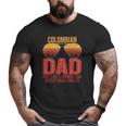 Colombian Dad Retro Sunglasses Colombia Father's Day Big and Tall Men T-shirt