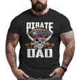 Family Skull Pirate Dad Jolly Roger Crossbones Flag Big and Tall Men T-shirt