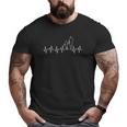 Father Daughter Heartbeat Dad Little Father's Day Big and Tall Men T-shirt