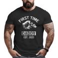 First Time Daddy New Dad Est 2023 Fathers DayBig and Tall Men T-shirt