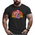 Flamingo Dad Father's Day Retro Bird Animal Lover Zoo-Keeper Big and Tall Men T-shirt
