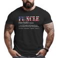 Funcle For Veteran Fun Uncle Patriotics America Flag Big and Tall Men T-shirt