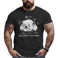 Cute English Bulldog Anatomy Dog Biology Big and Tall Men T-shirt
