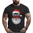 Grandpa Claus Hat Santa Beard Matching Family Pajama Big and Tall Men T-shirt