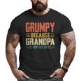 Grumpy Because Grandpa Is For Old Guys For Dad Fathers Day Big and Tall Men T-shirt