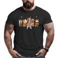 Horror Fall Coffee Beagle Dog Hallowwen Pumpkin Spice Autumn Big and Tall Men T-shirt