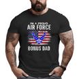 I'm A Proud Air Force Bonus Dad With American Flag Veteran Big and Tall Men T-shirt