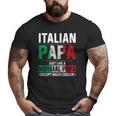 Italian Papa Happy Fathers Day Pride Italian Flag Proud Papa Big and Tall Men T-shirt