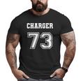 Jersey Style Charger 73 1973 Old School Classic Muscle Car Big and Tall Men T-shirt