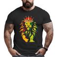 Junenth Is My Independence Day Black King Lion Father Day Big and Tall Men T-shirt