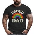 Lgbtq Proud Dad Gay Pride Lgbt Ally Rainbow Father's Day Big and Tall Men T-shirt