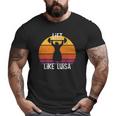 Lift Like Luisa Retro Vintage Sunset Big and Tall Men T-shirt