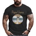 Llama Dad Matching Papa Alpaca Lover Father's Day Big and Tall Men T-shirt