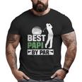 Mens Best Papi By Par Golf Grandpa Mens Fathers Day Big and Tall Men T-shirt