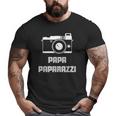 Mens Papa Paparazzi Retro Camera Photography Big and Tall Men T-shirt