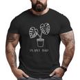 Mens Plant Lover Graphic Pocket Tee Monstera Houseplant Dad Big and Tall Men T-shirt