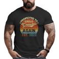 Mens Promoted To Great Grandpa Again 2022 Paw Paw Papa Pops Pop Big and Tall Men T-shirt