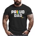 Mens Proud Dad Lgbt Gay Pride Month Lgbtq Rainbow Big and Tall Men T-shirt