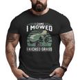 I Came I Mowed I Kicked Grass Riding Mower Mowing Dad Big and Tall Men T-shirt