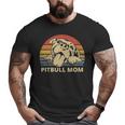 Pitbull Mom With Cute Pitty Face Pitbull Mom Big and Tall Men T-shirt