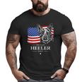 Proud Cattle Dog Heeler Dad American Flag Patriotic Dog Big and Tall Men T-shirt