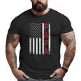 Proud Papa Usa Flag Father's Day Tee From Grandchildren Big and Tall Men T-shirt