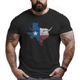 Texas Flag Vintage Texas Flag Longhorn Skull Retro Tx Big and Tall Men T-shirt