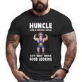 Uncle Huncle Mustache Bodybuilder Gym Workout Big and Tall Men T-shirt