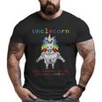 Unclecorn Unicorn With Muscle Normal Uncle Just Awesome Big and Tall Men T-shirt