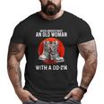 Never Underestimate An Old Woman With A Dd-214 Veteran Big and Tall Men T-shirt