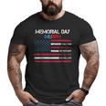 Usa American Flag Memorial Day Murph 2023 Veteran Workout Big and Tall Men T-shirt