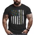Vintage American Flag Best Autism Dad Ever Autism Awareness Big and Tall Men T-shirt