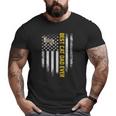 Vintage American Flag Best Bengal Cat Dad Ever Big and Tall Men T-shirt