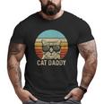 Vintage Cat Daddy Cat Lover Cat Dad Fathers Big and Tall Men T-shirt