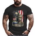 Vintage Us Flag Veteran Thank You Military Boot Veteran Day Big and Tall Men T-shirt