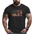 Wrestling Dad American Flag Big and Tall Men T-shirt