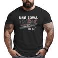 Ww2 American Battleship Uss Iowa Warship Bb 61 Veterans Big and Tall Men T-shirt