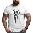 American Warrior Flag Skull Big and Tall Men T-shirt
