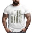 Mens Best Dad Ever American Flag Camofor Fathers Day Big and Tall Men T-shirt