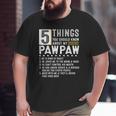 5 Things You Should Know About My Pawpaw List Ideas Big and Tall Men T-shirt