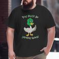Adult Humor Duck Smoking Quack Pun Dad Jokes Big and Tall Men T-shirt