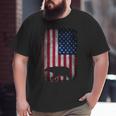 American Bear Hunter Patriotic For Dad Father's Day Big and Tall Men T-shirt