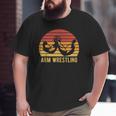 Arm Wrestling Retro Vintage Arm Wrestling Game Lovers Big and Tall Men T-shirt