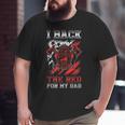I Back The Red For My Dad Proud Firefighter Daughter Son Big and Tall Men T-shirt